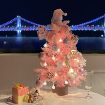 이플린 미니트리 풀세트 + 크리스마스 선물상자 - 핑크