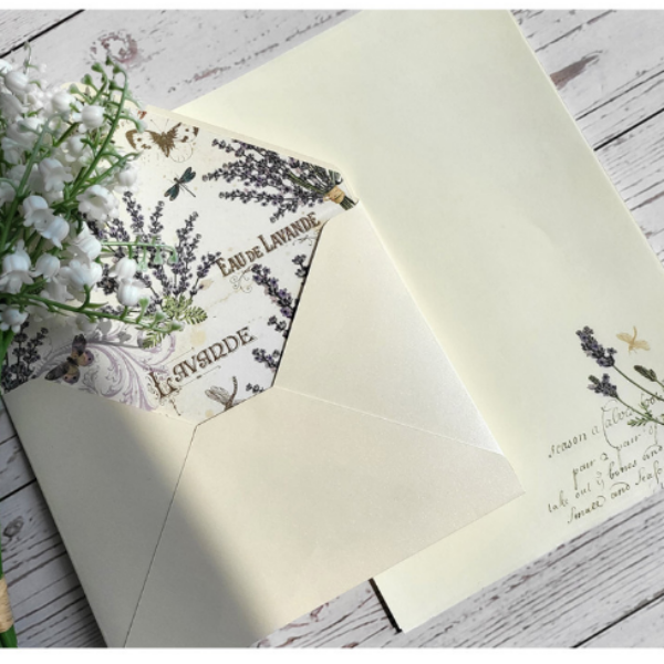 Romantic Lavender Letter