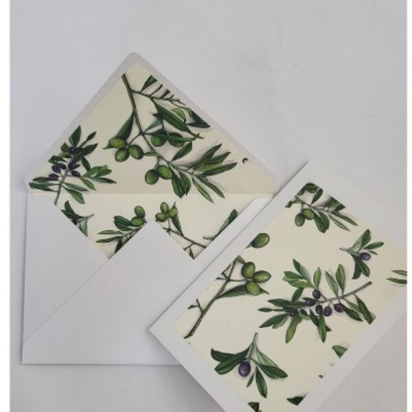 Green Olive Rose Card