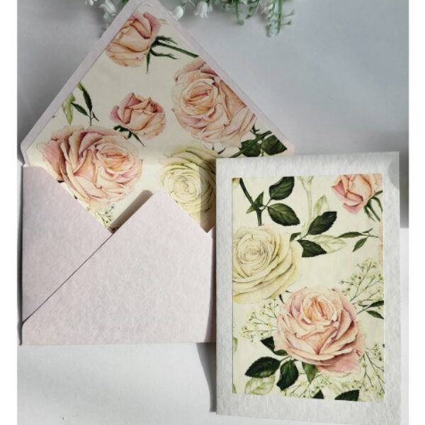 Pink&Cream Rose Card