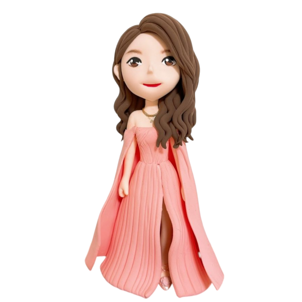 Delicate face clay figures