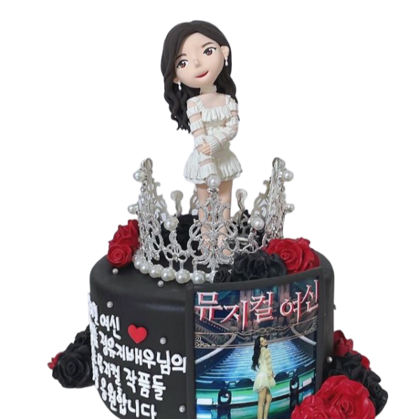 Clay figures with cake